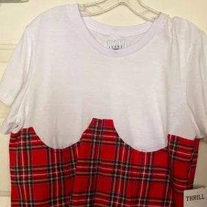 crop plaid top